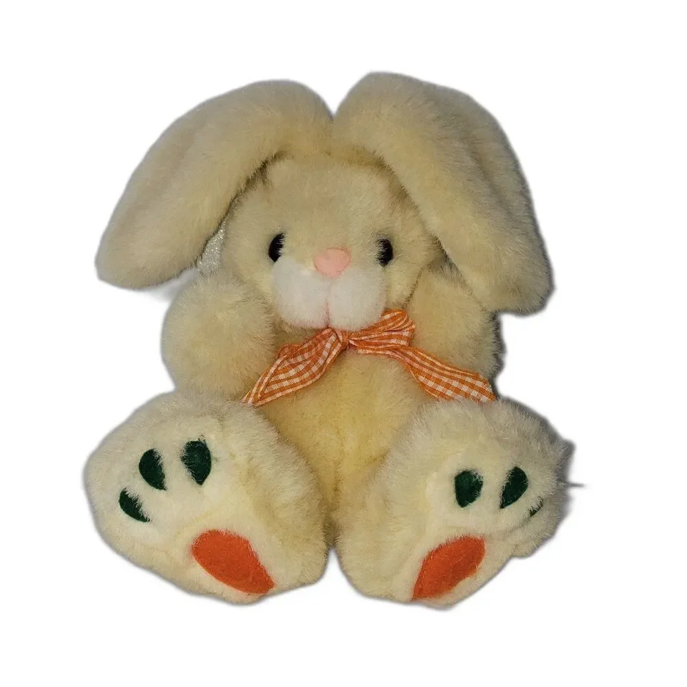Vintage Lemonwood Asia Bunny Rabbit Plush Carrot Feet Stuffed Animal Easter